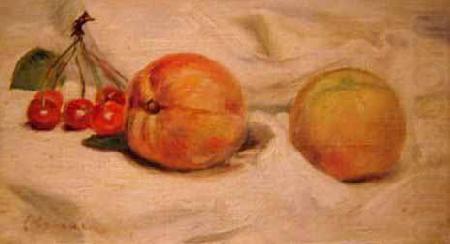 Duraznos y cerezas, Pierre-Auguste Renoir